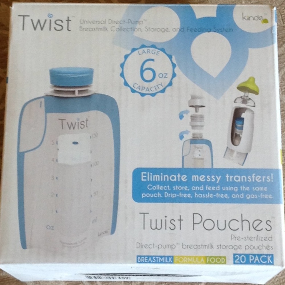 Twist breastmilk storage pouches!